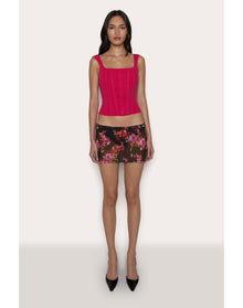 Full Length Knit Corset | Fatale Pink