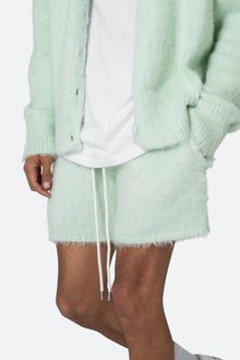 Fuzzy Sweatshorts | Mint