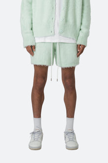 Fuzzy Sweatshorts | Mint