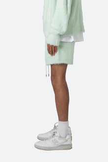 Fuzzy Sweatshorts | Mint