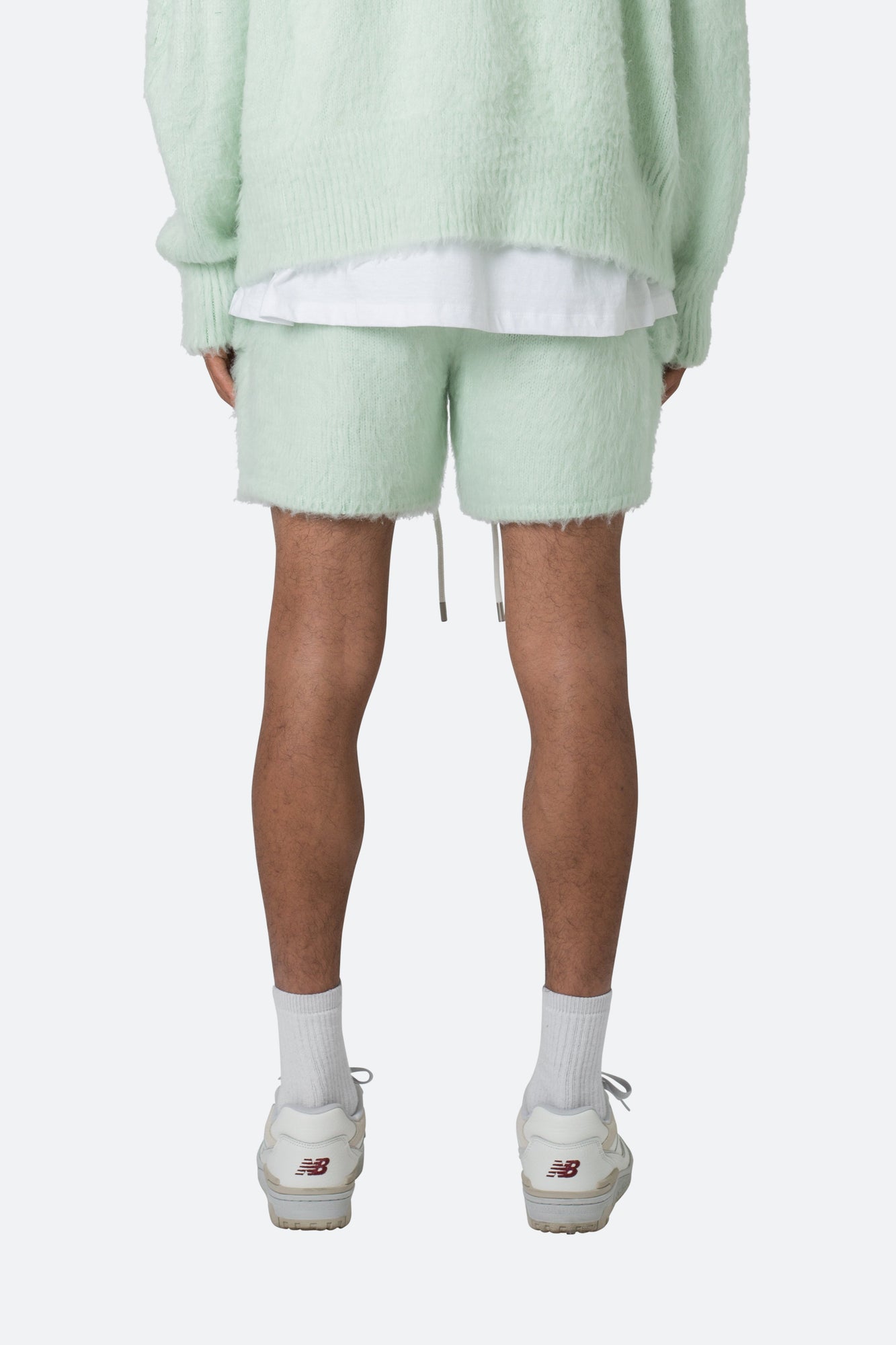 Fuzzy Sweatshorts | Mint