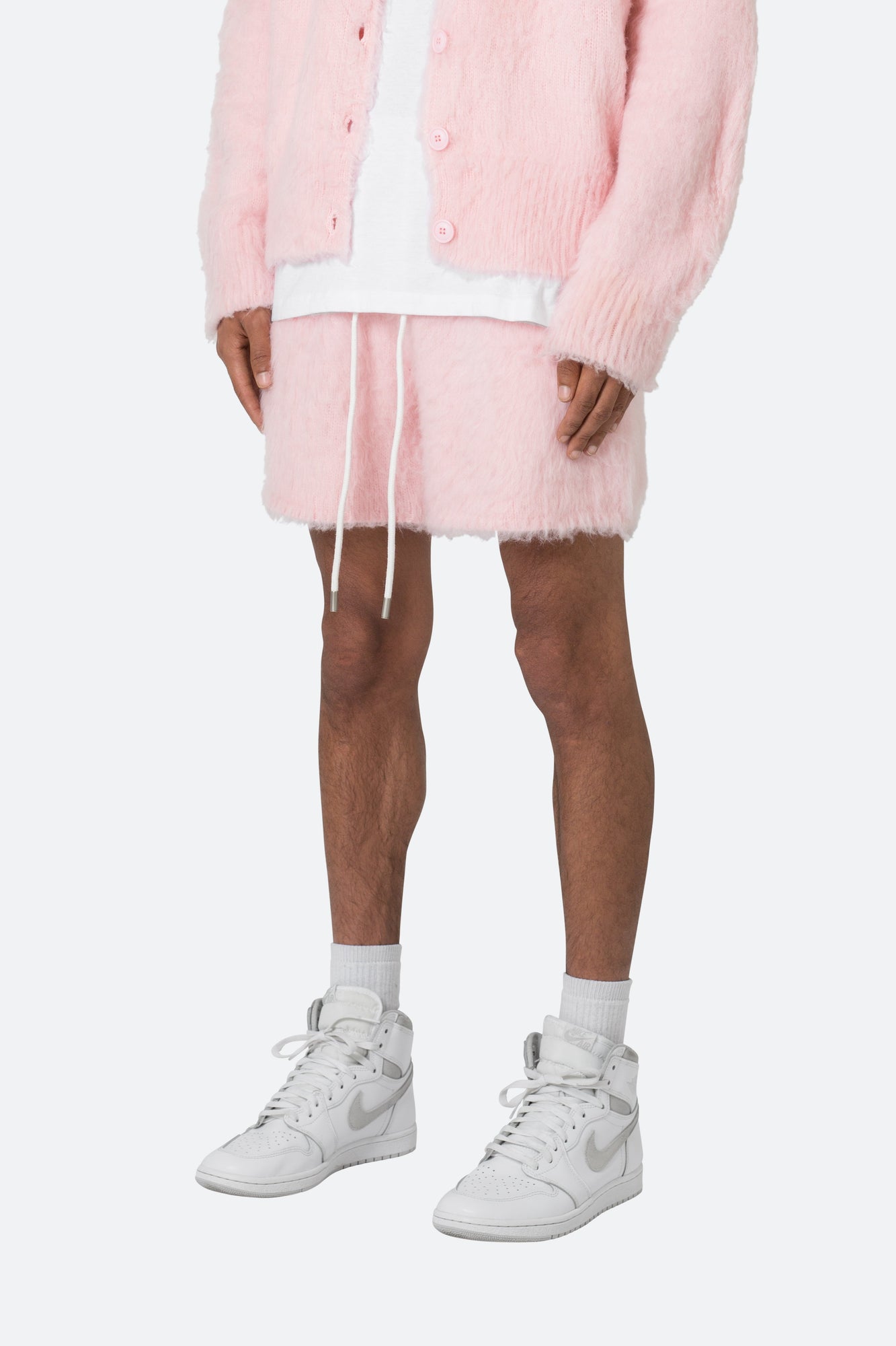 Fuzzy Sweatshorts | Pink