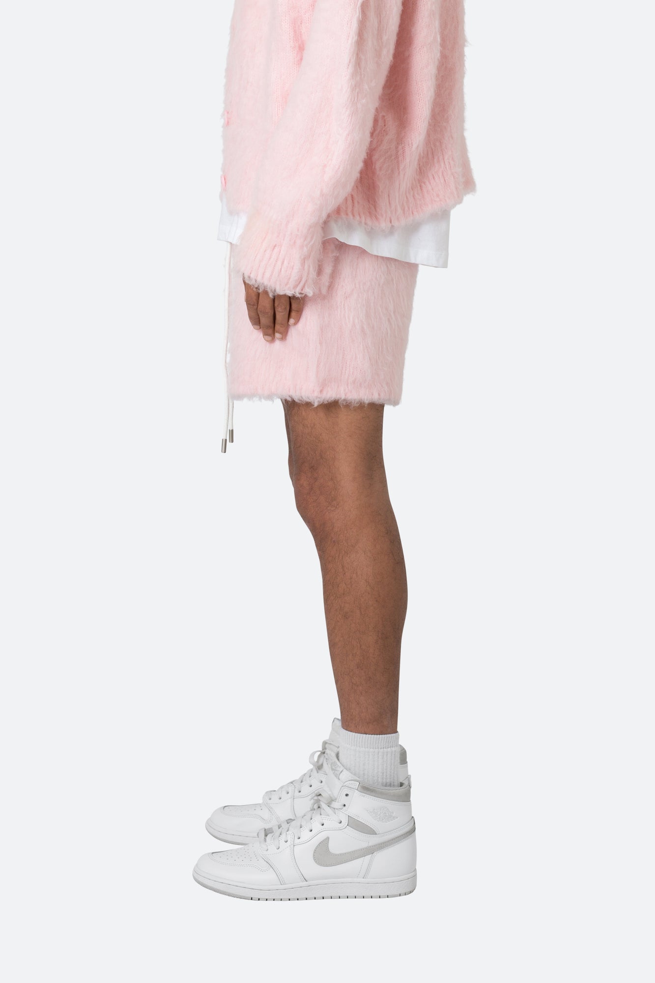 Fuzzy Sweatshorts | Pink