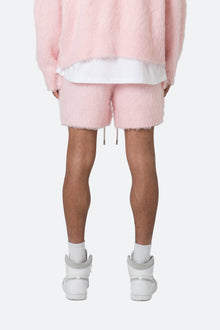 Fuzzy Sweatshorts | Pink