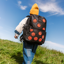 Kane Double Pocket Backpack | Fuzzy Basketballs - Kids