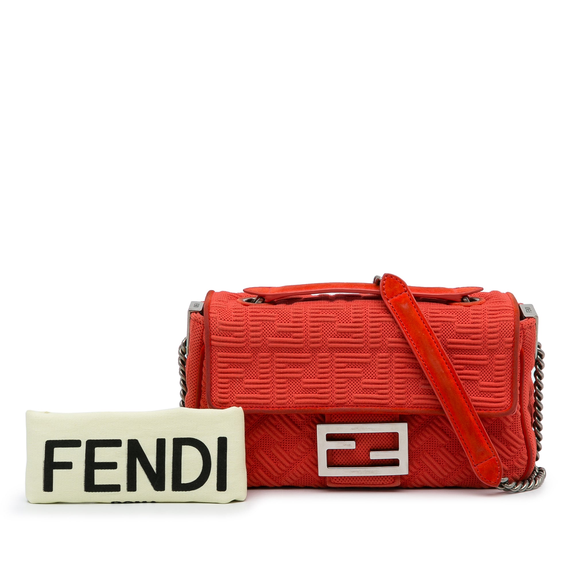 Fendi | Pre-Owned Midi Chain Baguette | Red