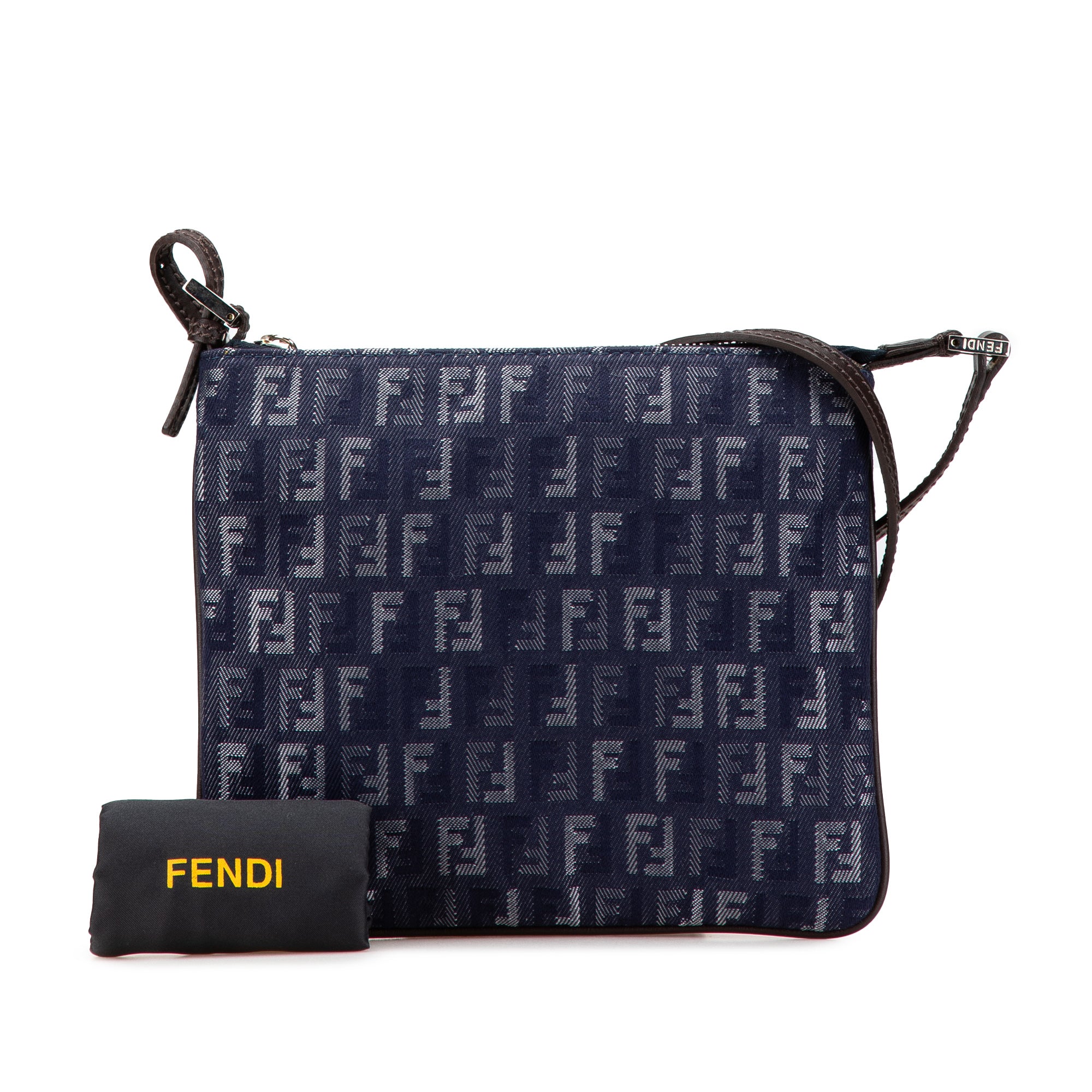 Fendi | Pre-Owned Zucchino Denim Crossbody | Blue/Dark Blue