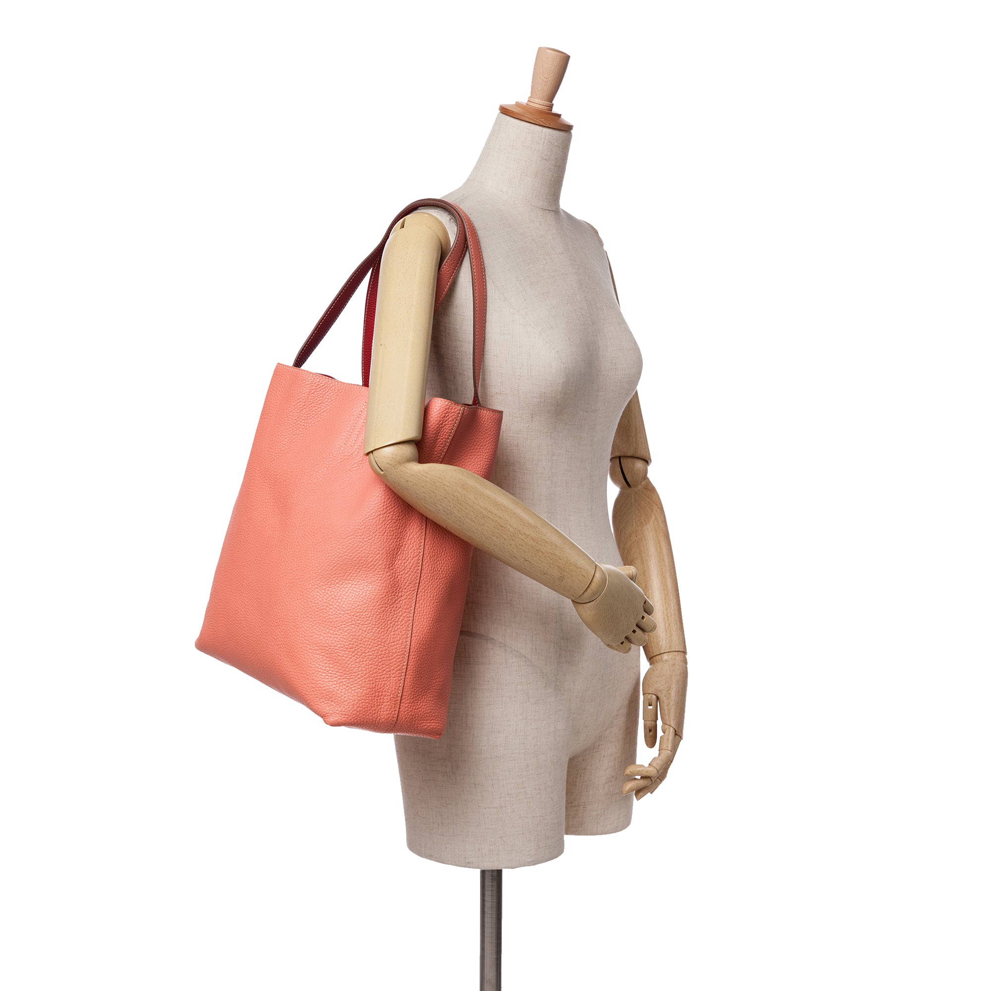 Hermes | Pre-Owned Clemence Double Sens 36 | Pink/Salmon