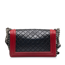 Chanel Pre-Owned Medium Bicolor Lambskin Boy Flap | Women | Black