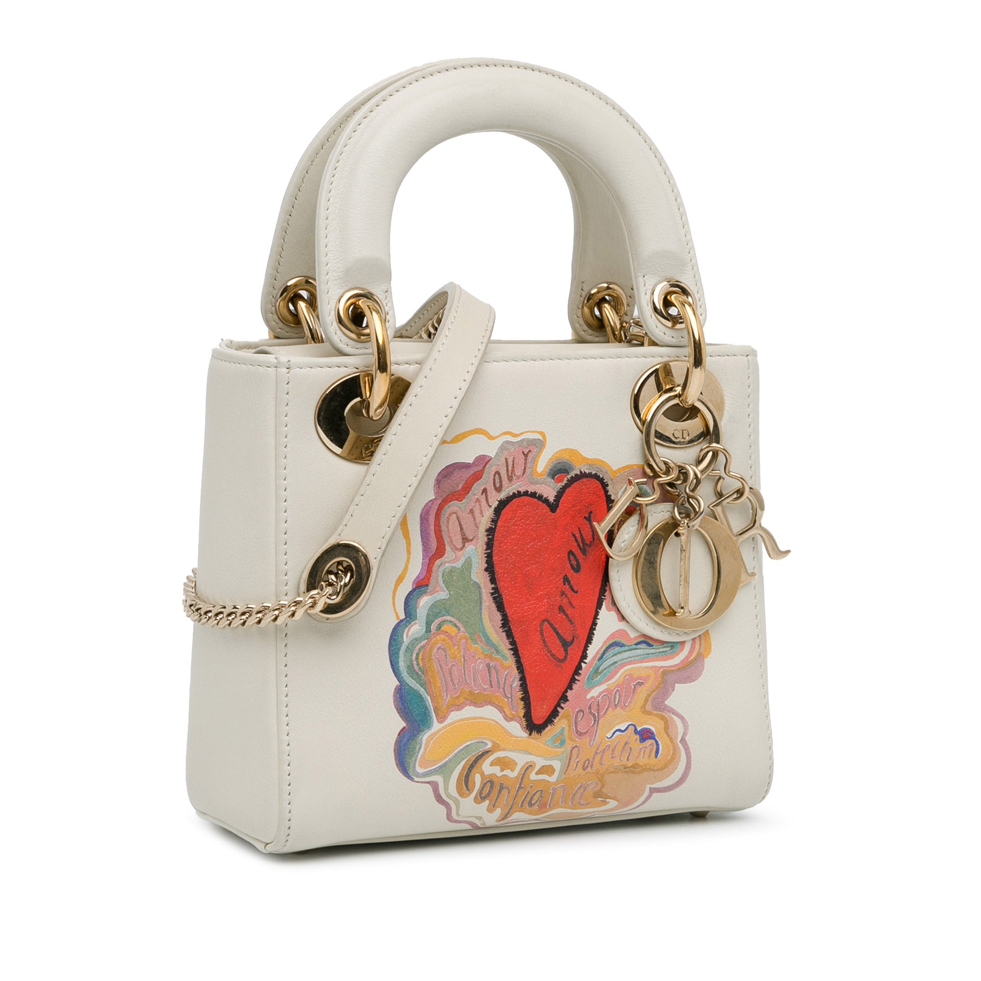Dior | Pre-Owned Niki De Saint Phalle Mini Calfskin Dioramour Lady (Printed) - II | White