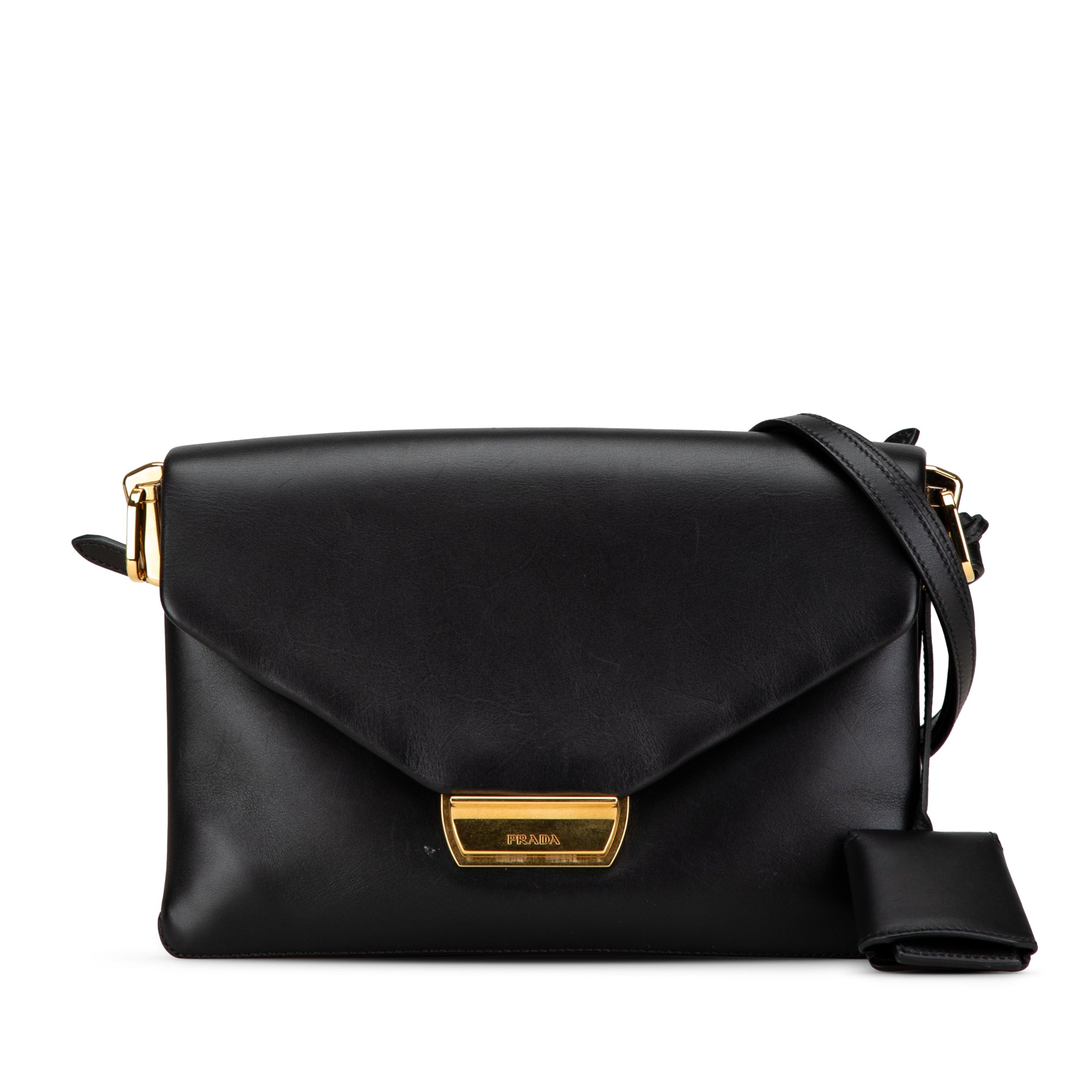 Prada | Pre-Owned Calfskin Ingrid Shoulder Bag | Black