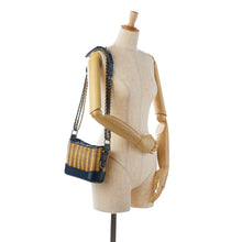 Chanel | Pre-Owned Small Rattan Gabrielle Crossbody | Brown/Blue/Navy