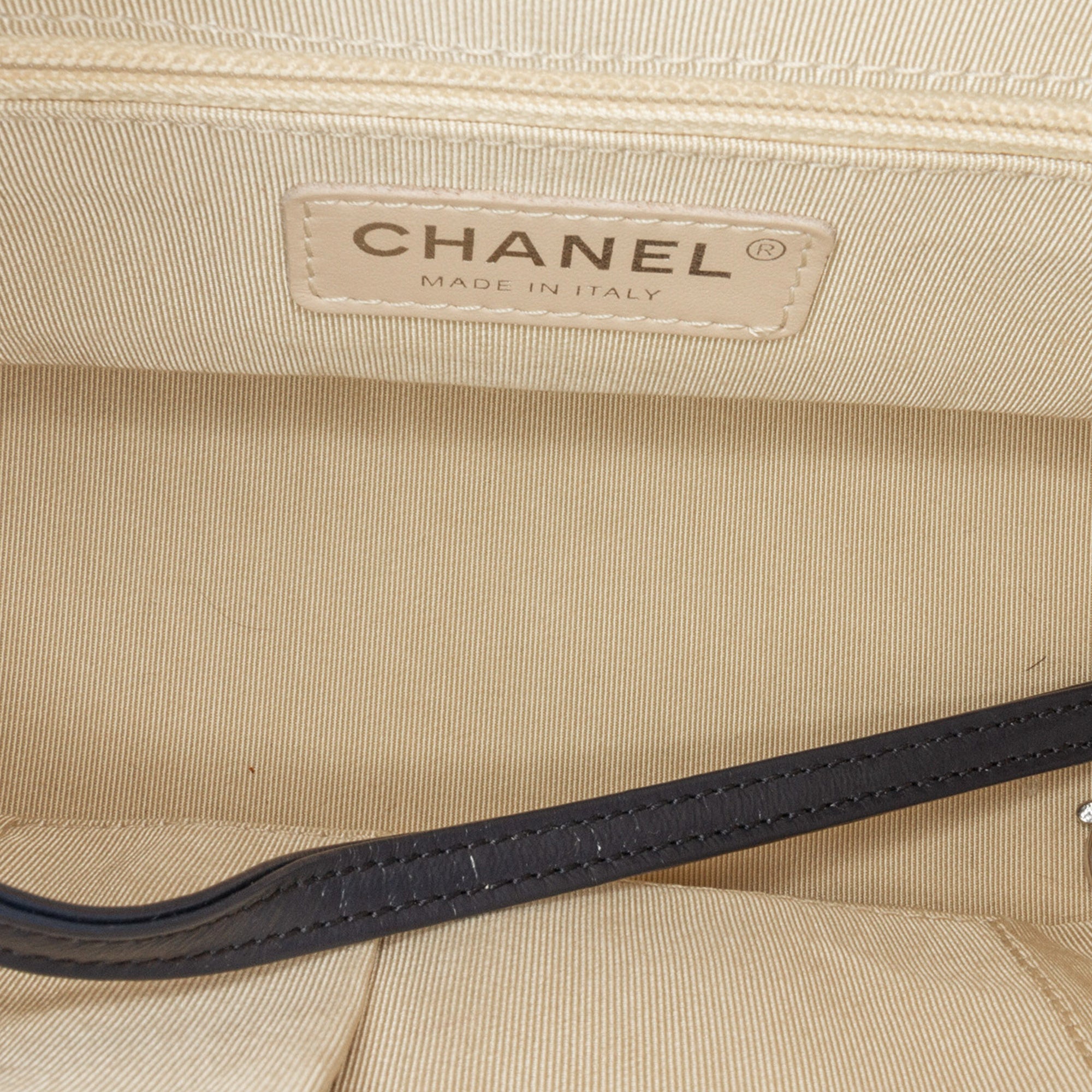 Chanel | Pre-Owned Small Rattan Gabrielle Crossbody | Brown/Blue/Navy