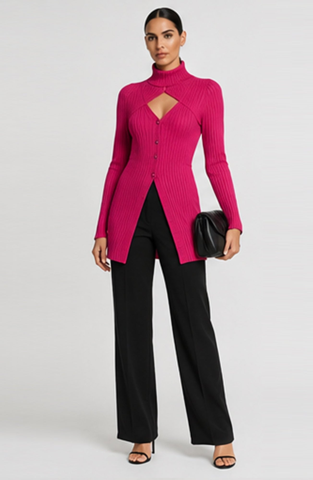 Garner Knit Top | Burgundy