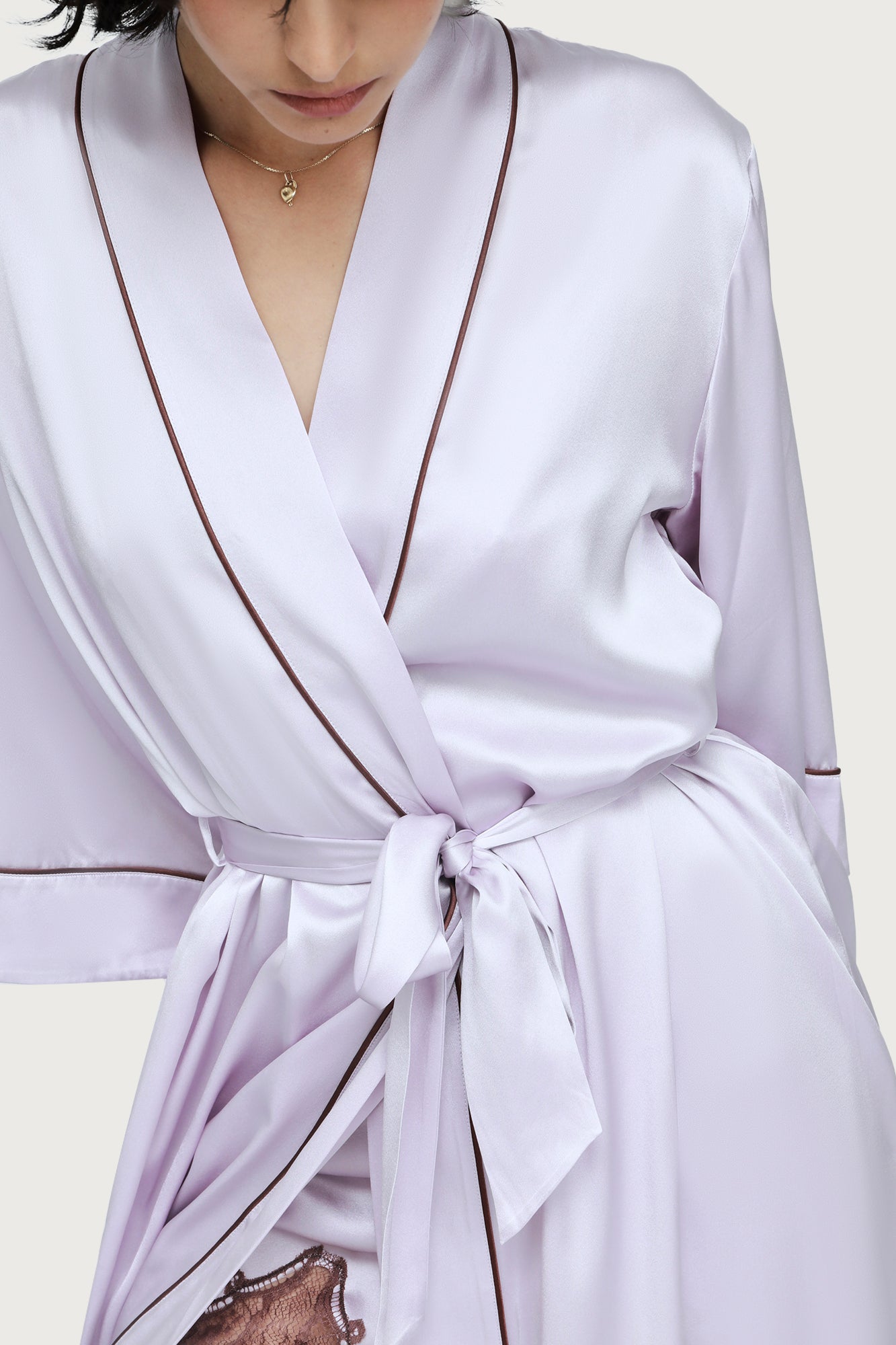 Silk Robe | Lilac Ash
