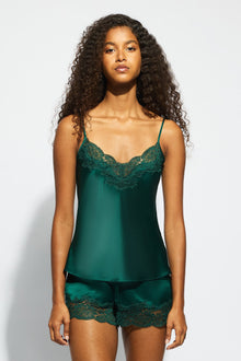 Silk Lace Cami | Emerald