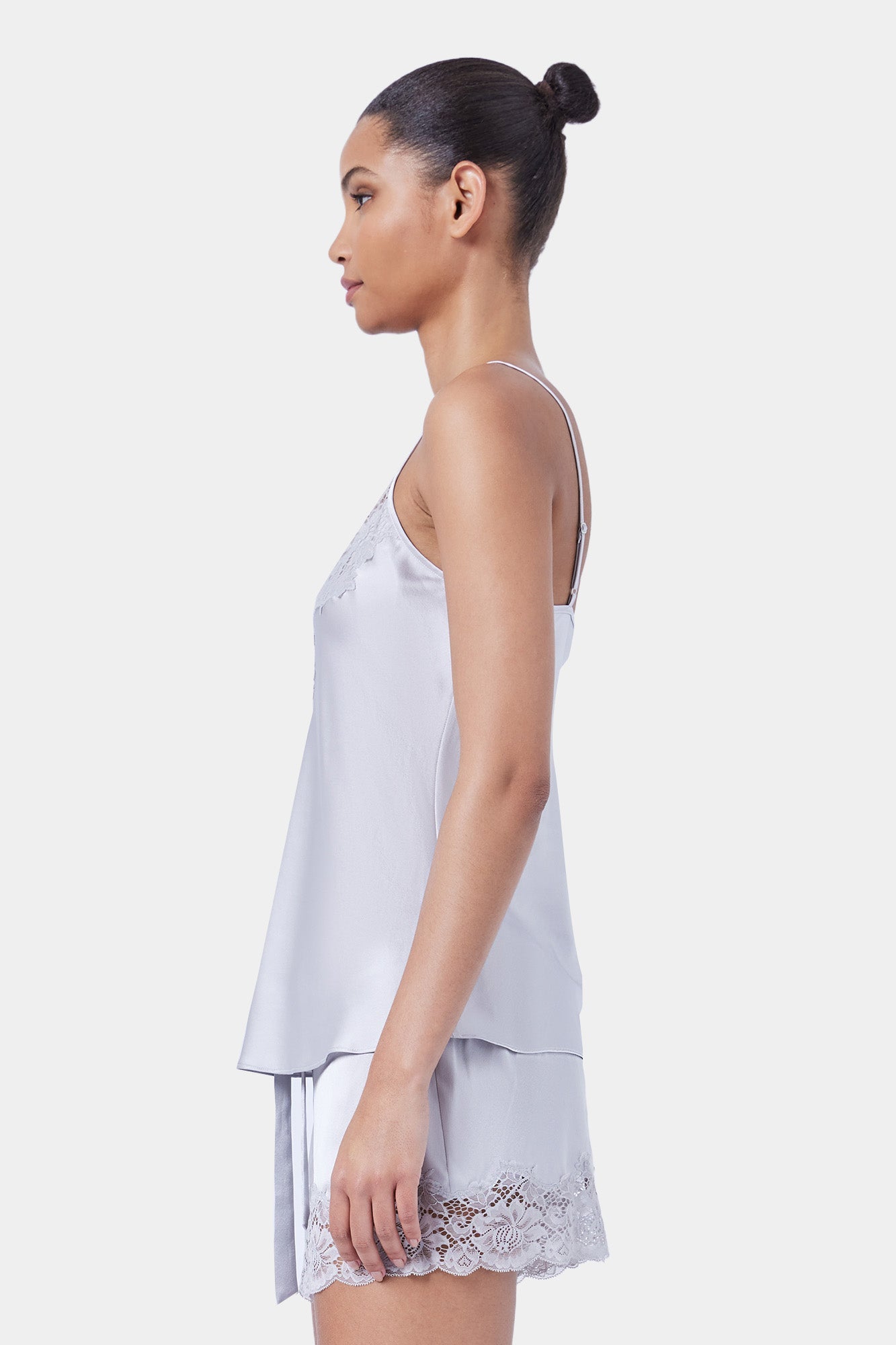 Silk Lace Cami | Silver