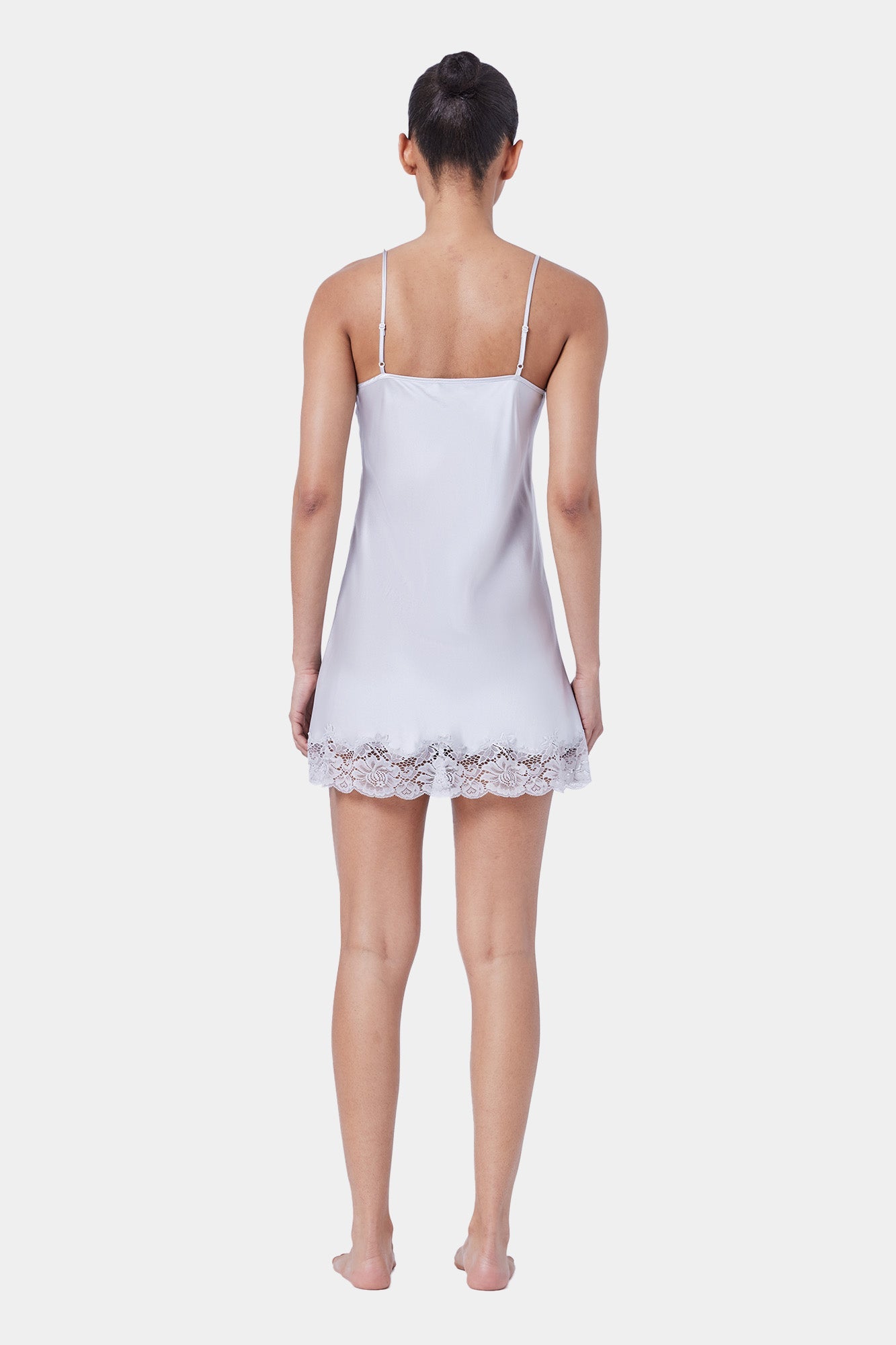 Silk Lace Chemise | Silver