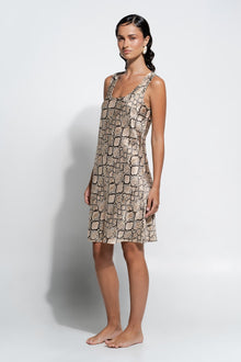 Silk Singlet Slip | Python Print