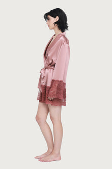 Silk Lace Robe | Mauve