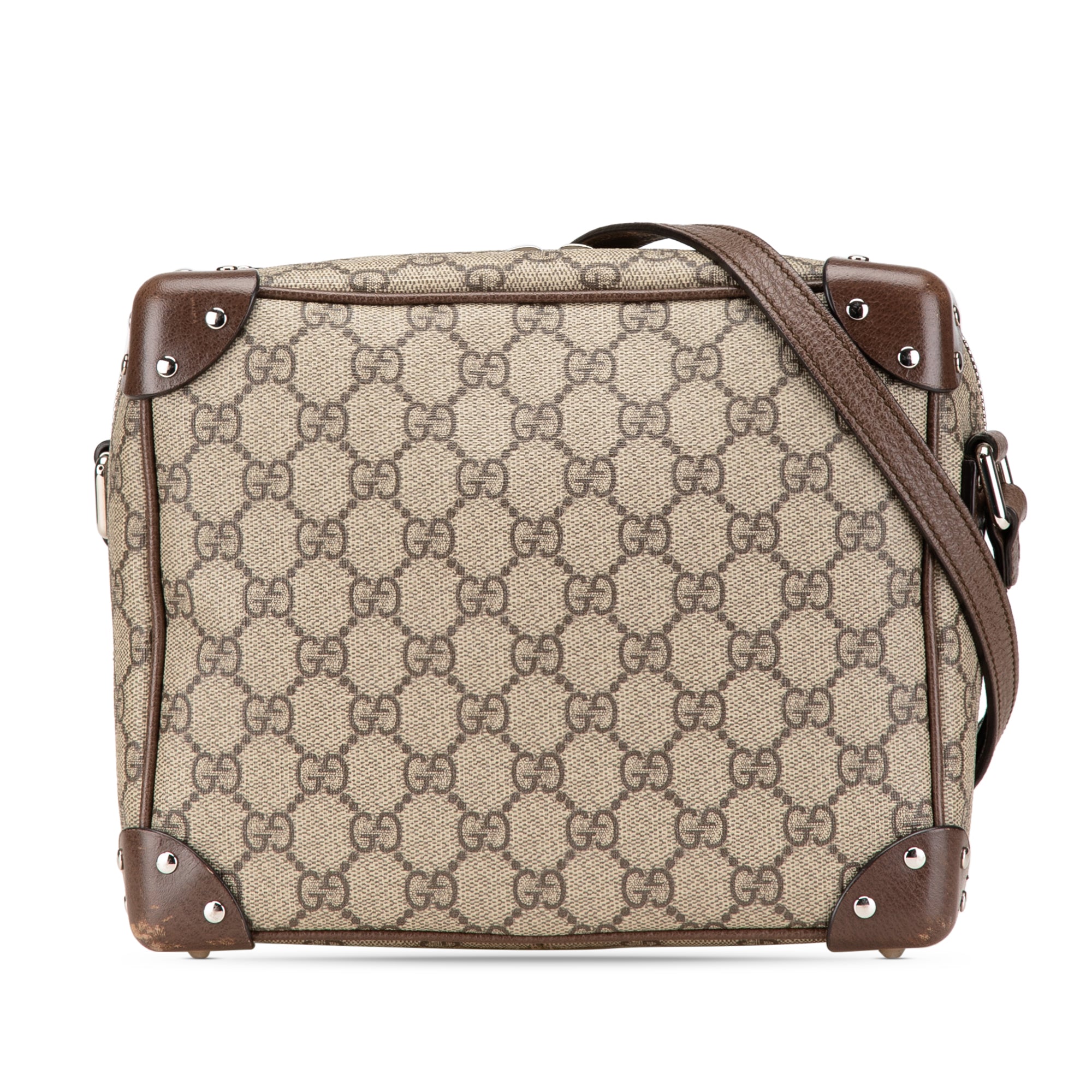 Gucci | Pre-Owned GG Supreme Soft Trunk Crossbody | Brown/Beige