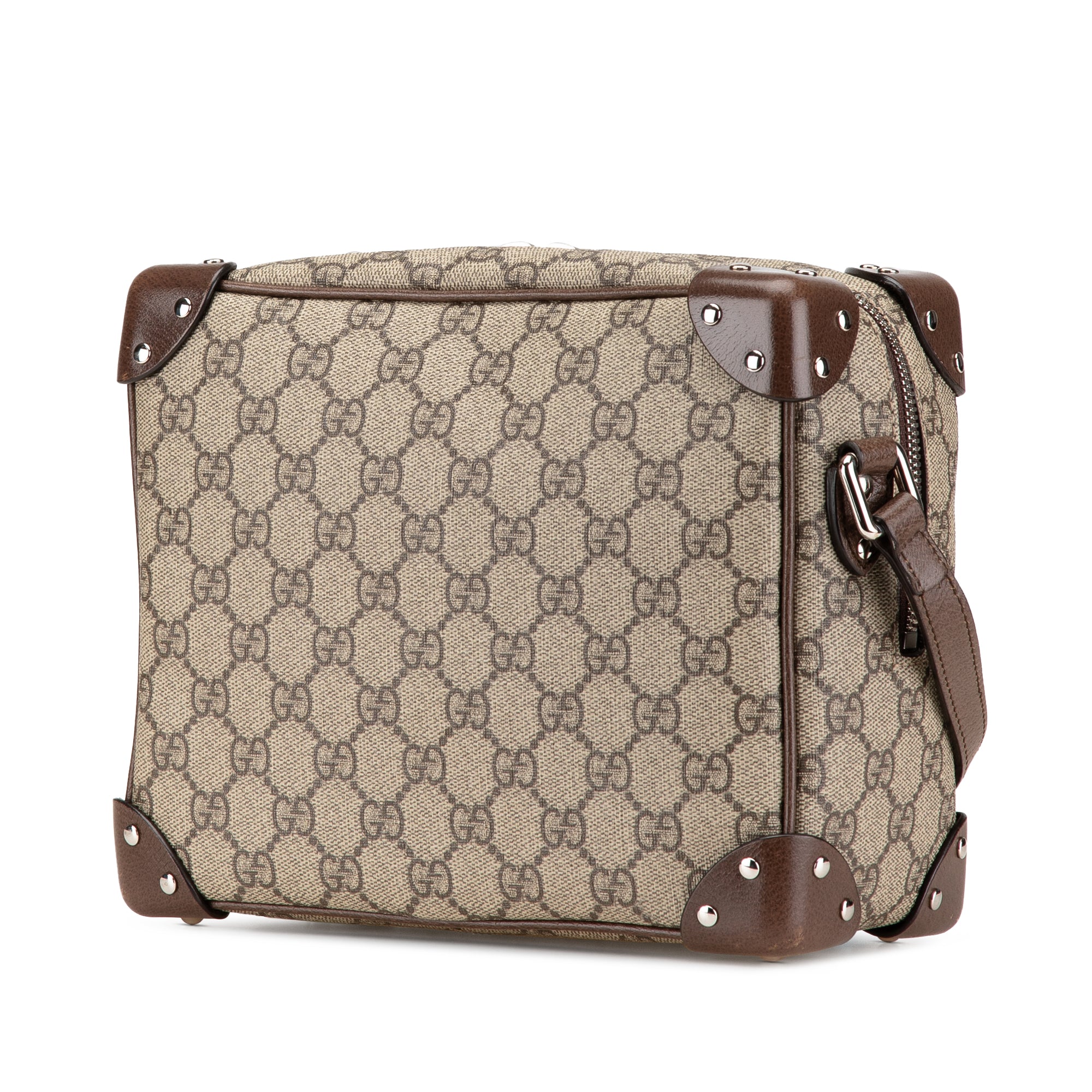 Gucci | Pre-Owned GG Supreme Soft Trunk Crossbody | Brown/Beige
