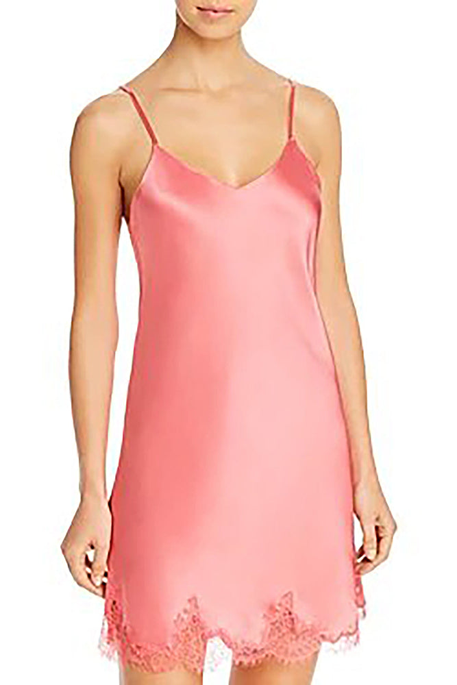Silk Chemise with Chantilly Lace | Rose