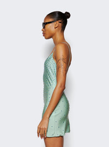 Women | Oséree | Full Gems Mini Dress | Aqua
