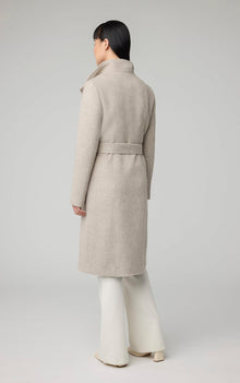 Genie Semi-Fitted Novelty Wool Coat With Belt | Hush