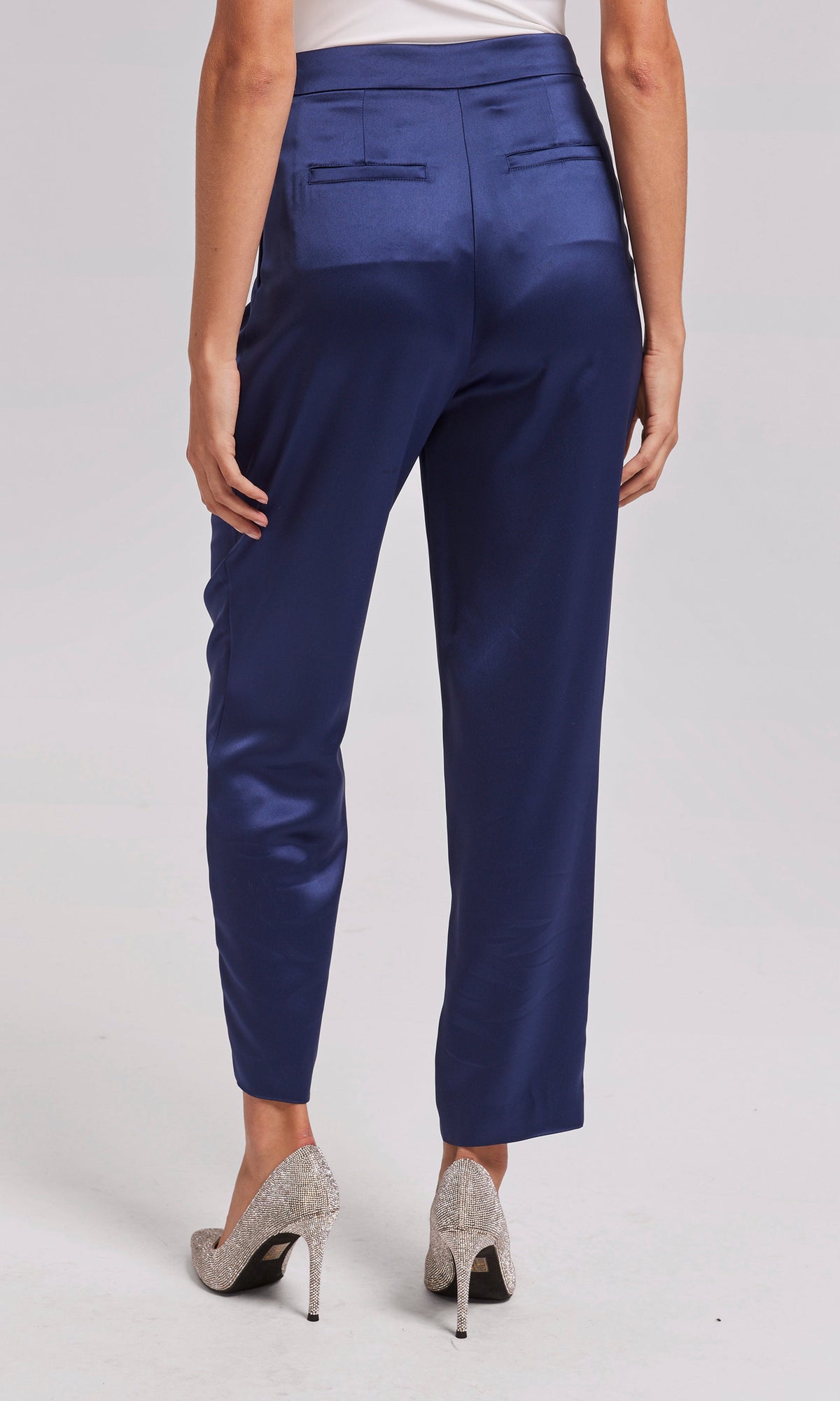 Keaton Satin Pants | Navy