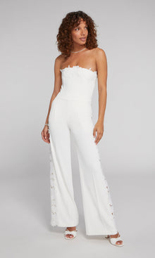 Ebony Lace Combo Jumpsuit | White
