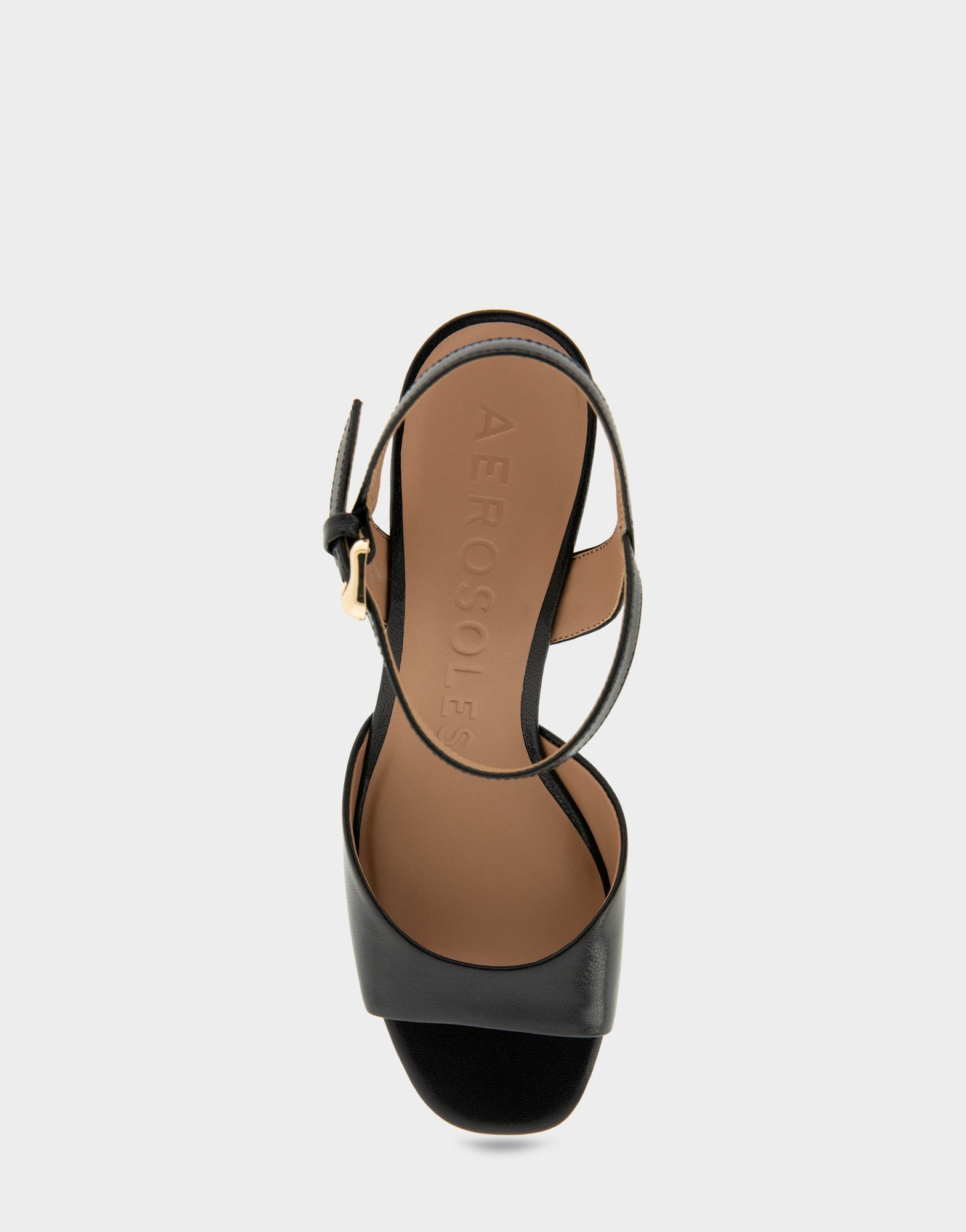 Gerda Sandals | Black Shiny Leather