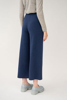 Wide Leg Trousers | Navy