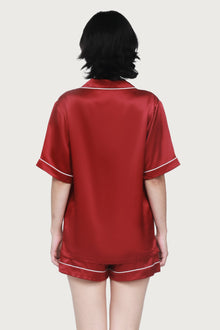 The Fine Finishes Short Pajama By GINIA In Red