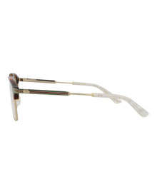 Gucci Square Metal Optical Frames | Gold