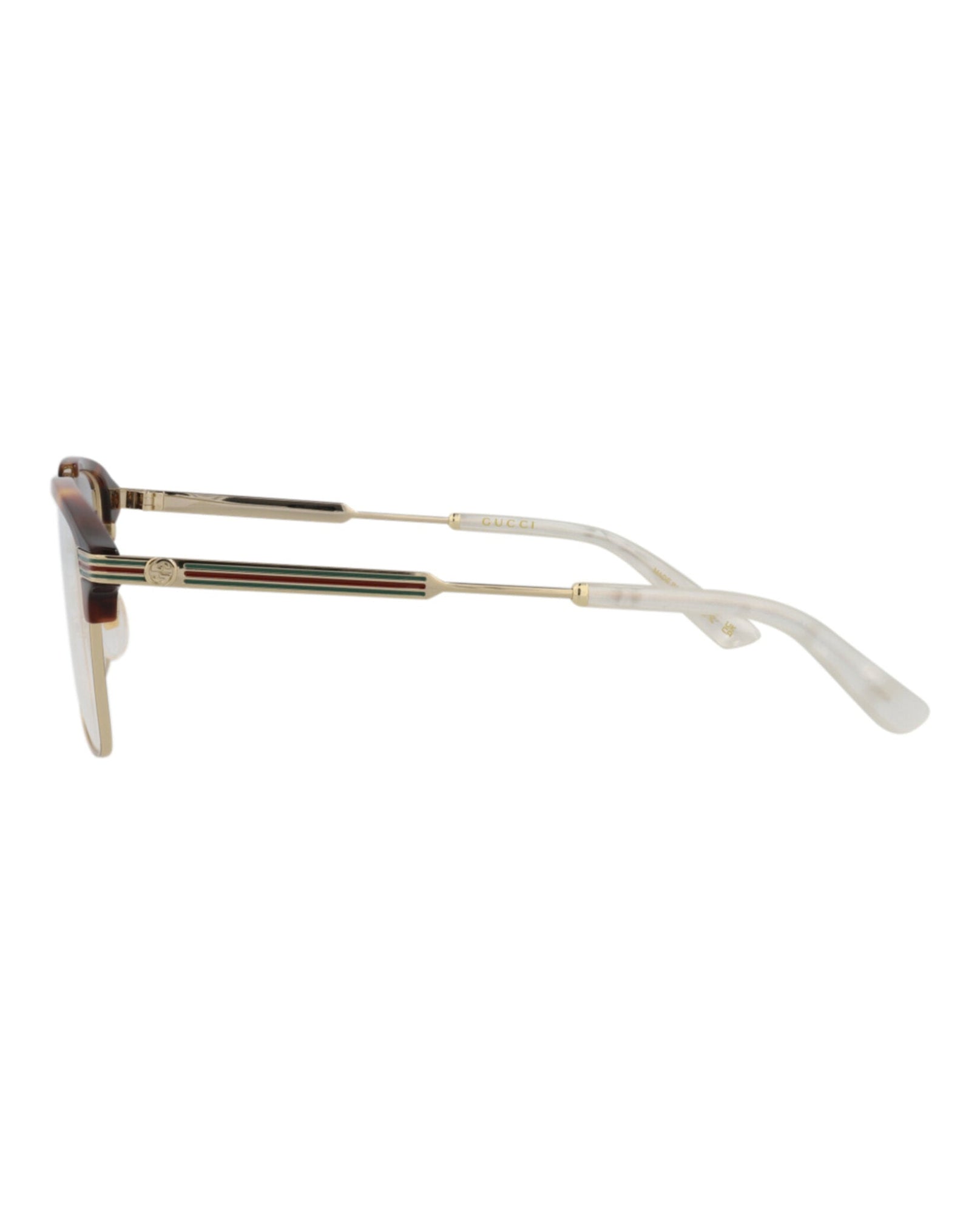 Gucci Square Metal Optical Frames | Gold