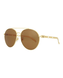 Gucci Aviator  Metal Sunglasses | Gold