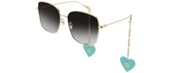 Gucci Square Metal Sunglasses | Gold