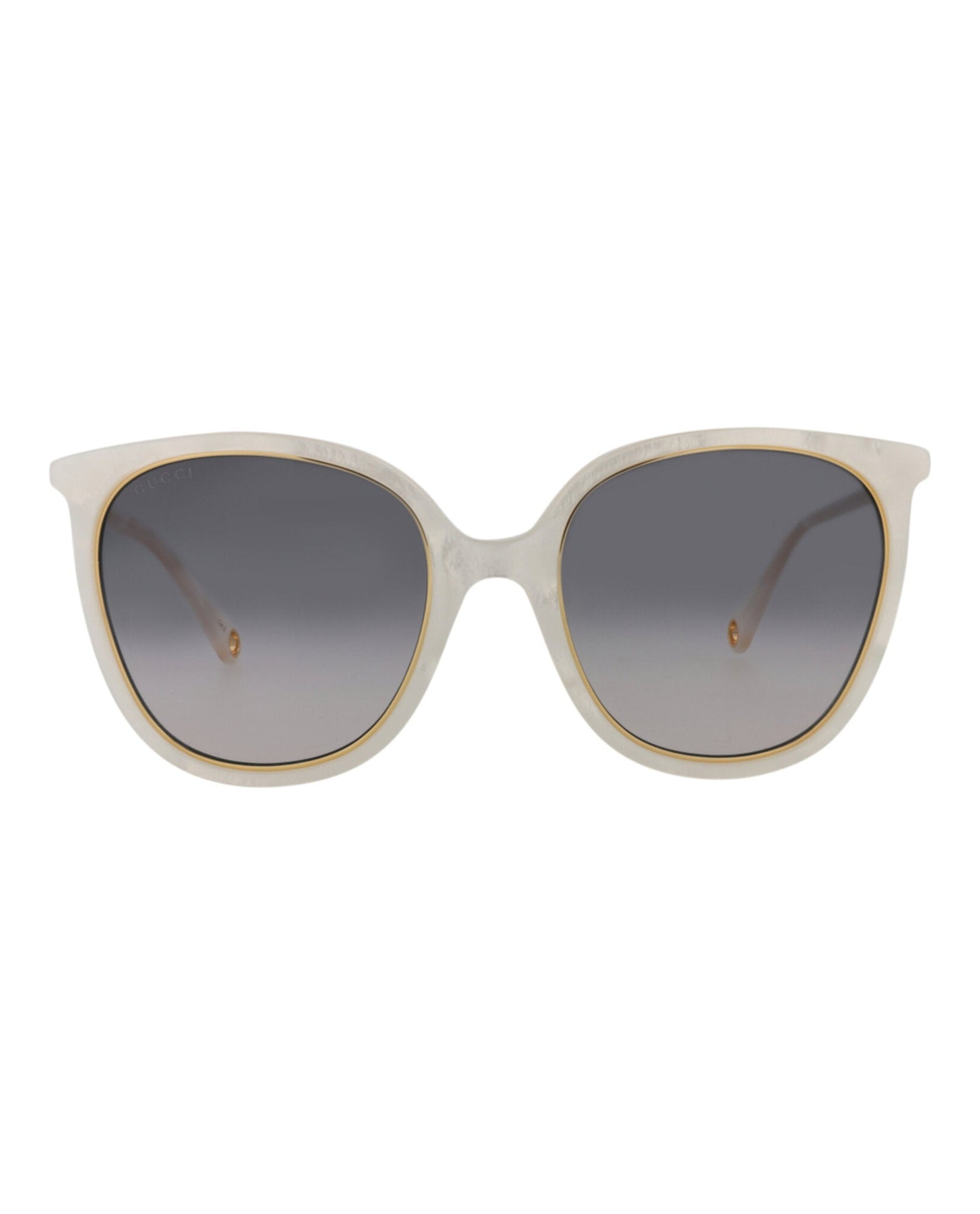 Gucci Round Acetate Sunglasses | White