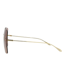 Gucci Square Metal Sunglasses | Gold