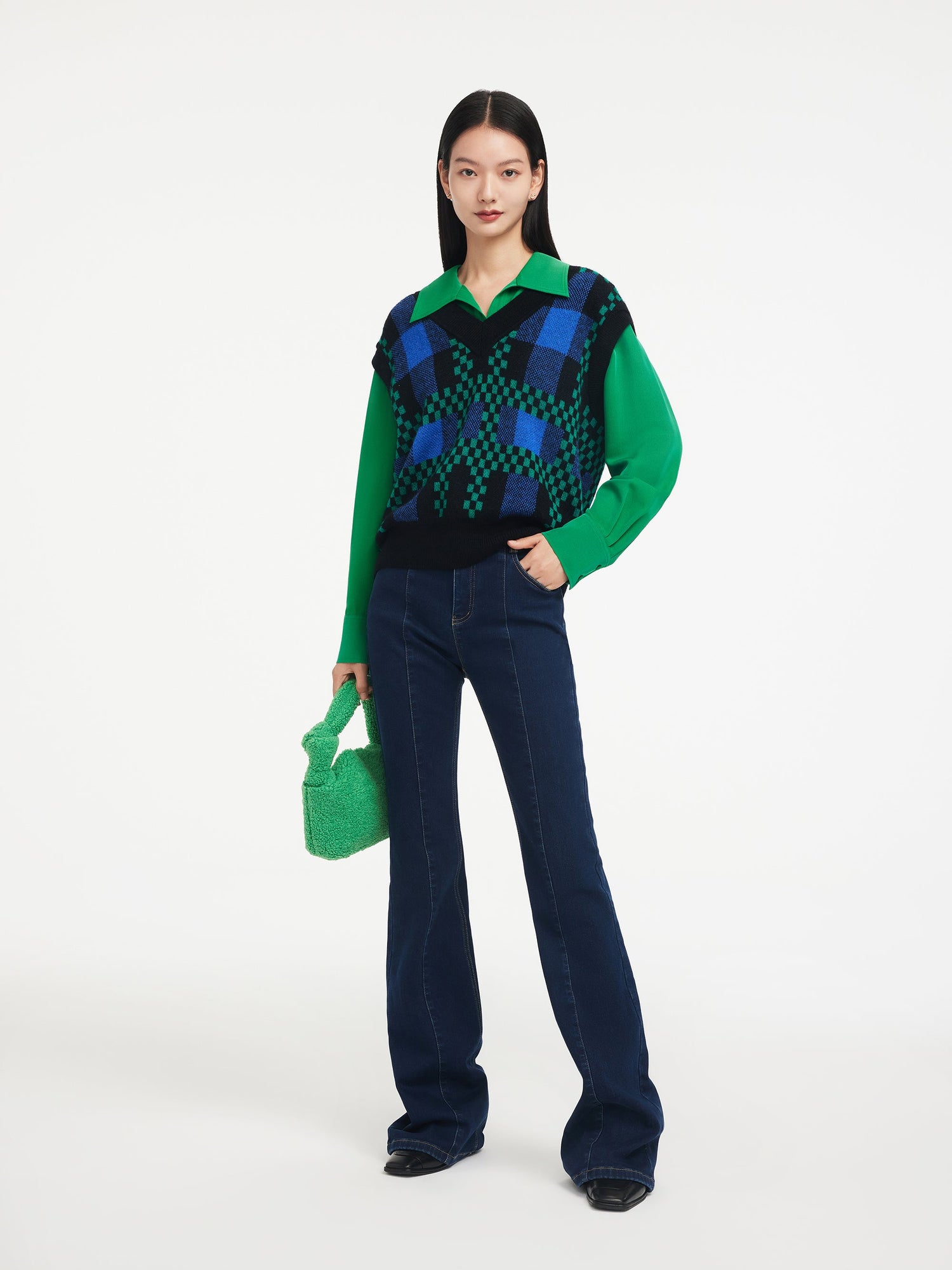 Frenchy Solid Button Front Shirt | Green