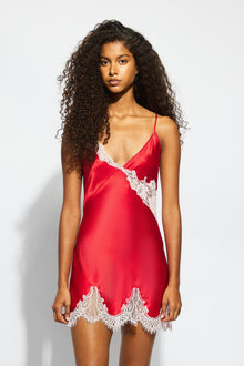 Minx Chemise | Chilli Red With Candy Pink