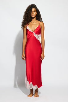 Minx Slip | Chilli Red With Candy Pink