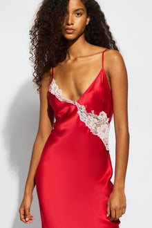 Minx Slip | Chilli Red With Candy Pink