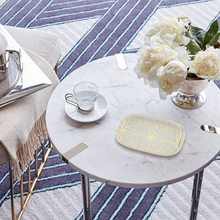 Talianna Lily Pad Catchall Tray | White | Ceramic with 24K Gold Details