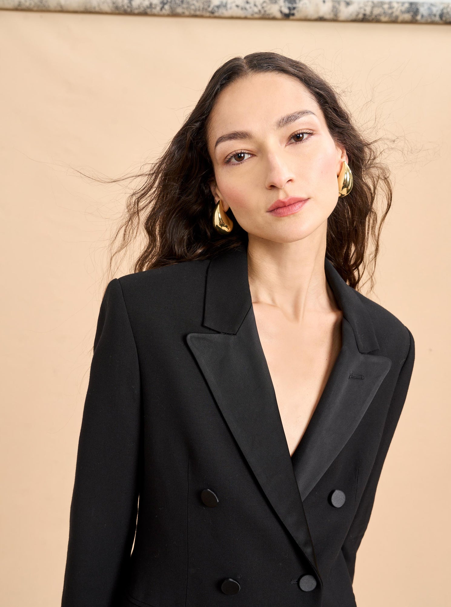 Gilles Tuxedo Dress | Black