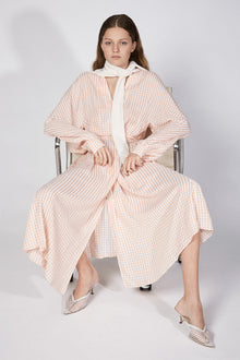 Gingham Wrap Front Dress Peach - Scanlan Theodore US