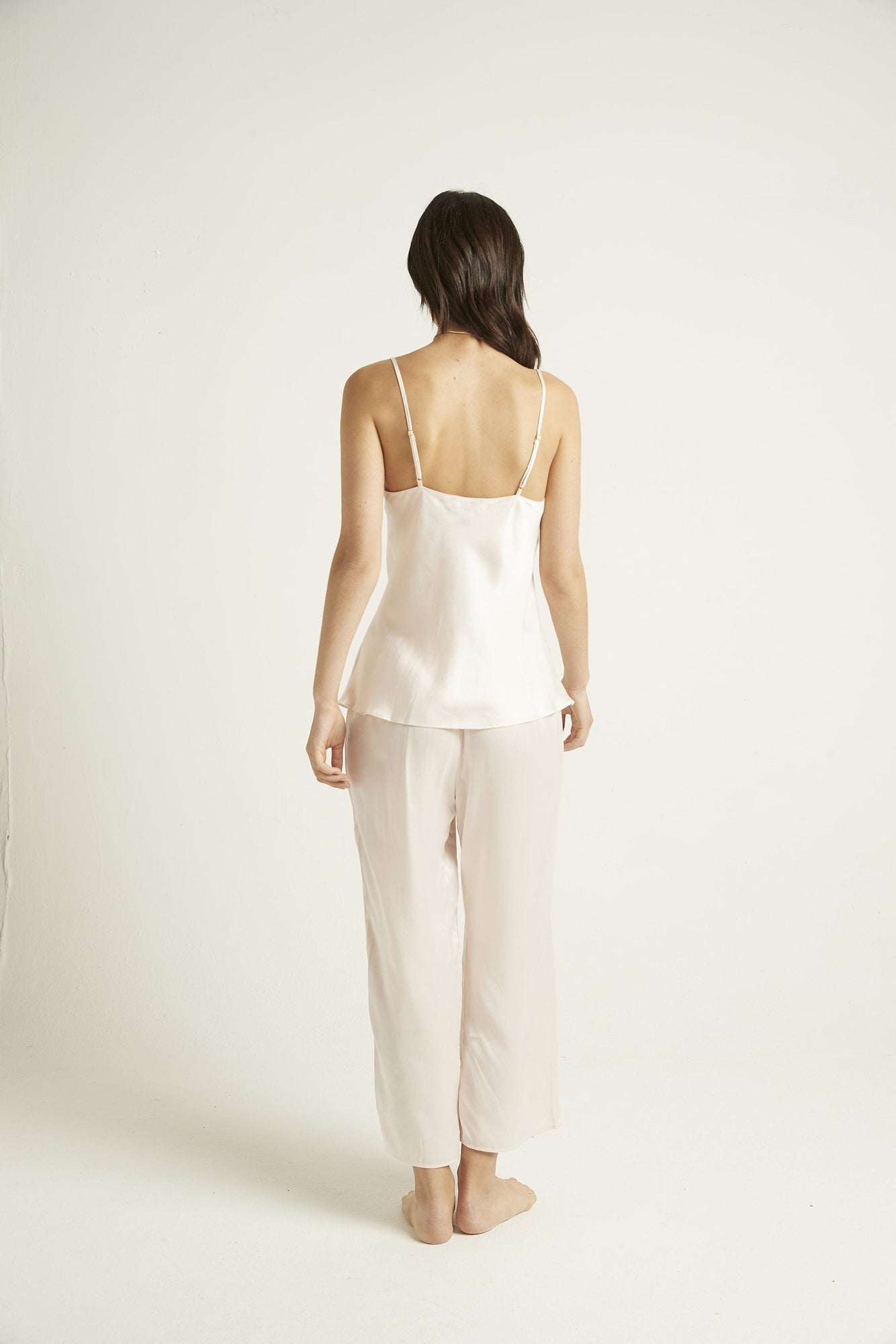 Washable Silk Pants | Pink Champagne