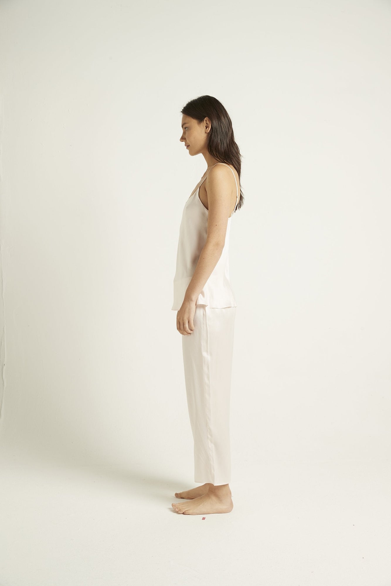 Washable Silk Pants | Pink Champagne