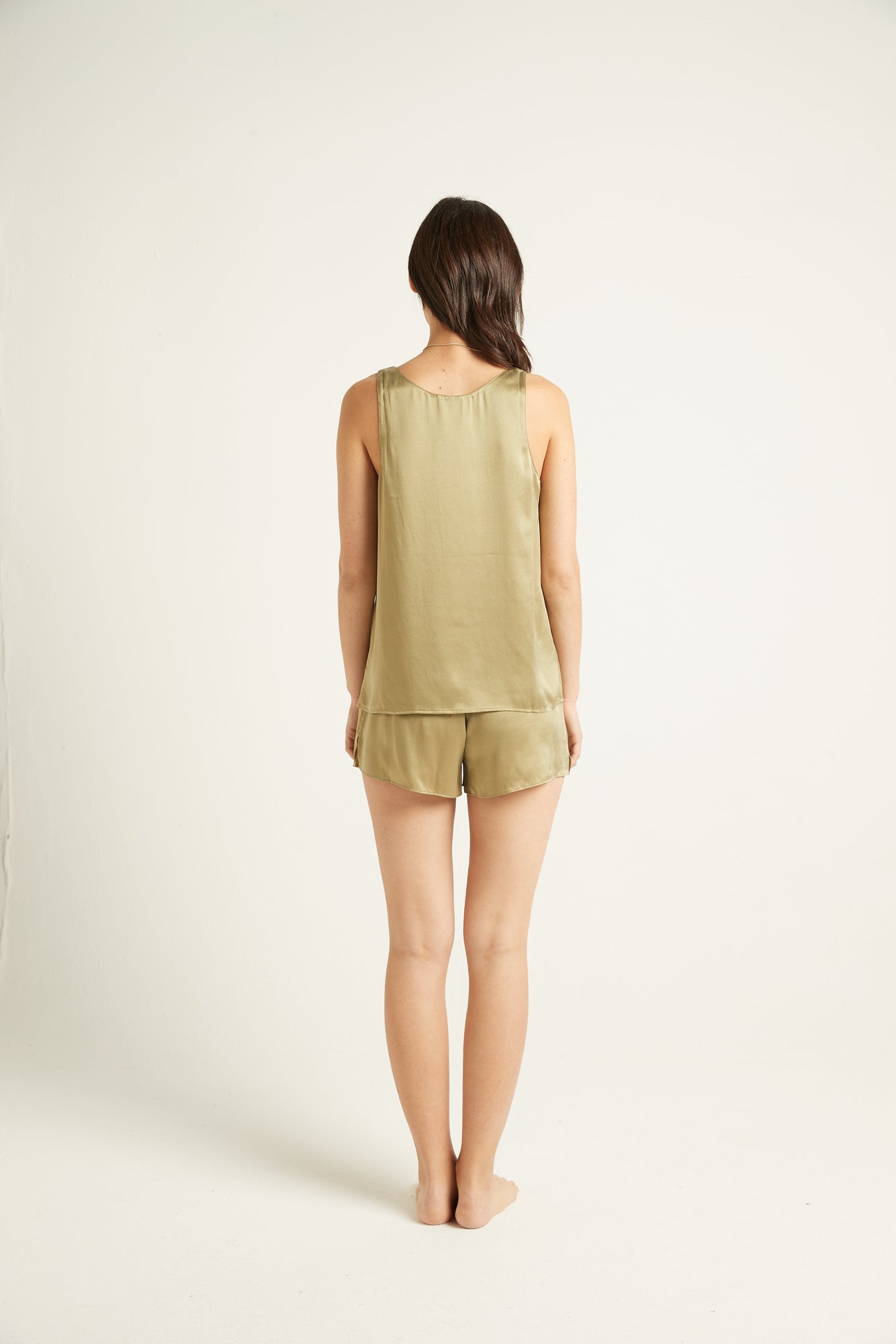 Washable Silk Tank | Burnt Olive